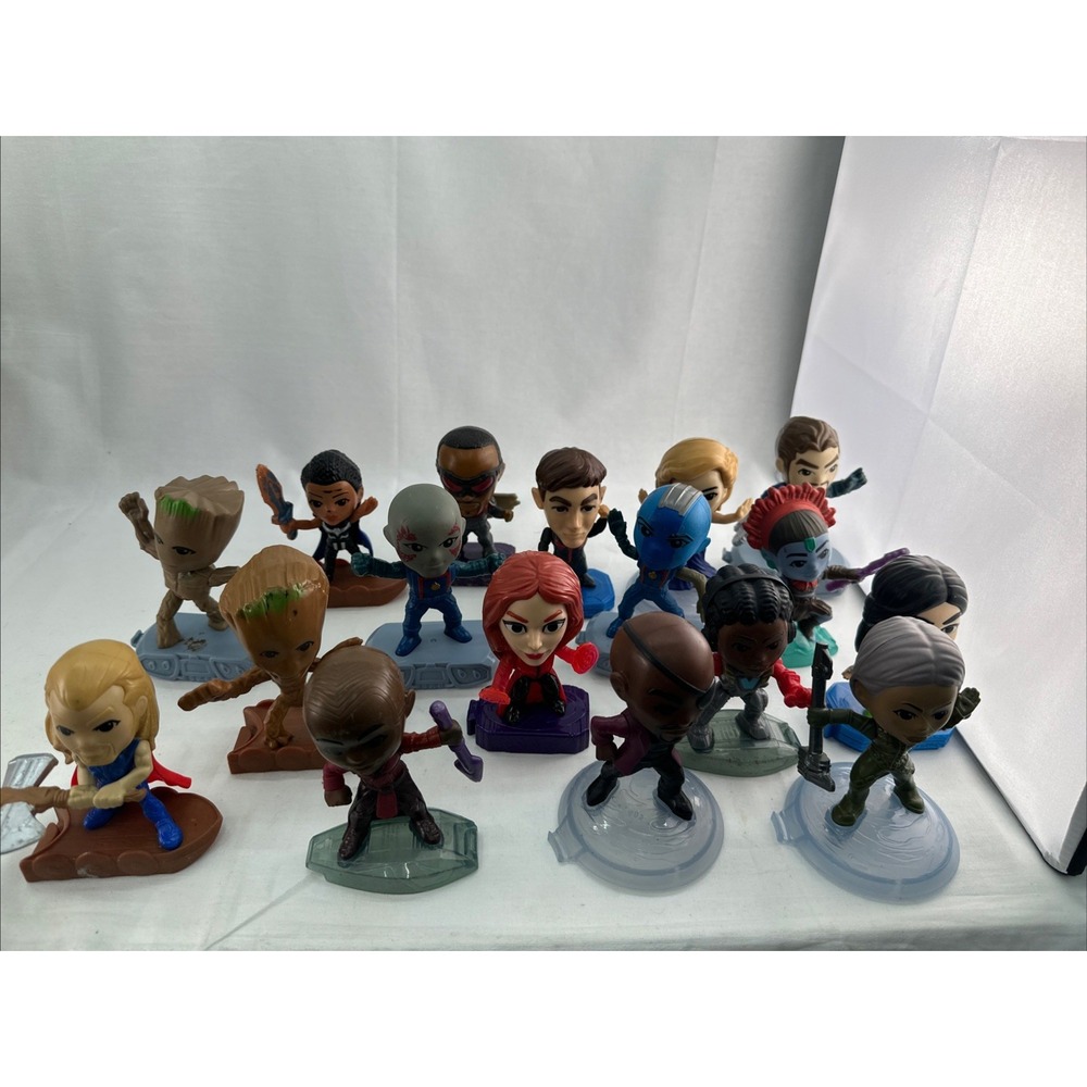 Marvel Avengers Mini Figures Lot Mixed Characters Groot Thor Black Widow